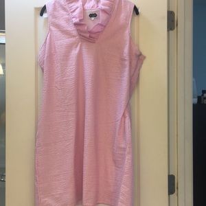 Mudpie Large pink Seersucker dress